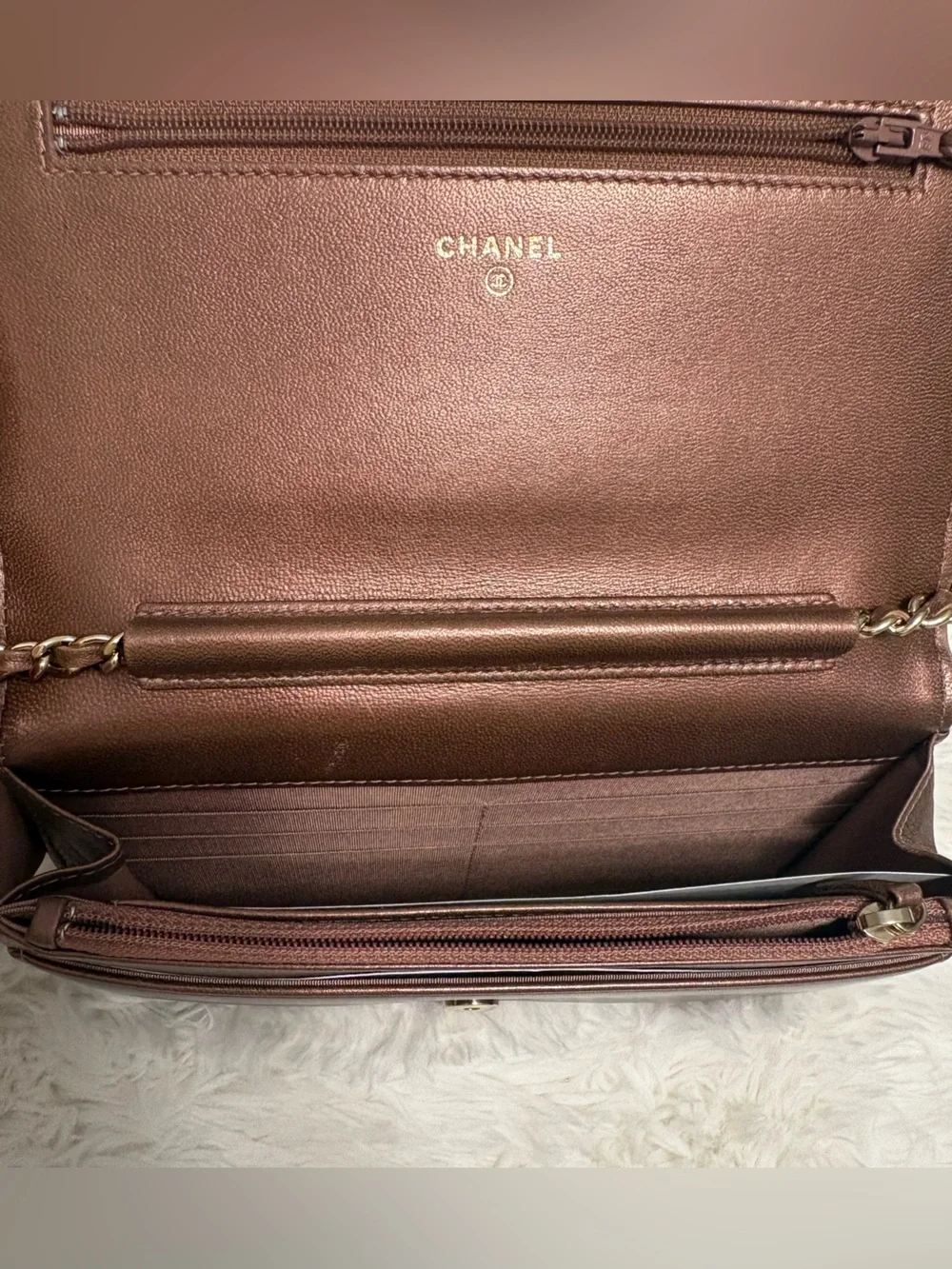 Pink Chanel Wallet on a Chain